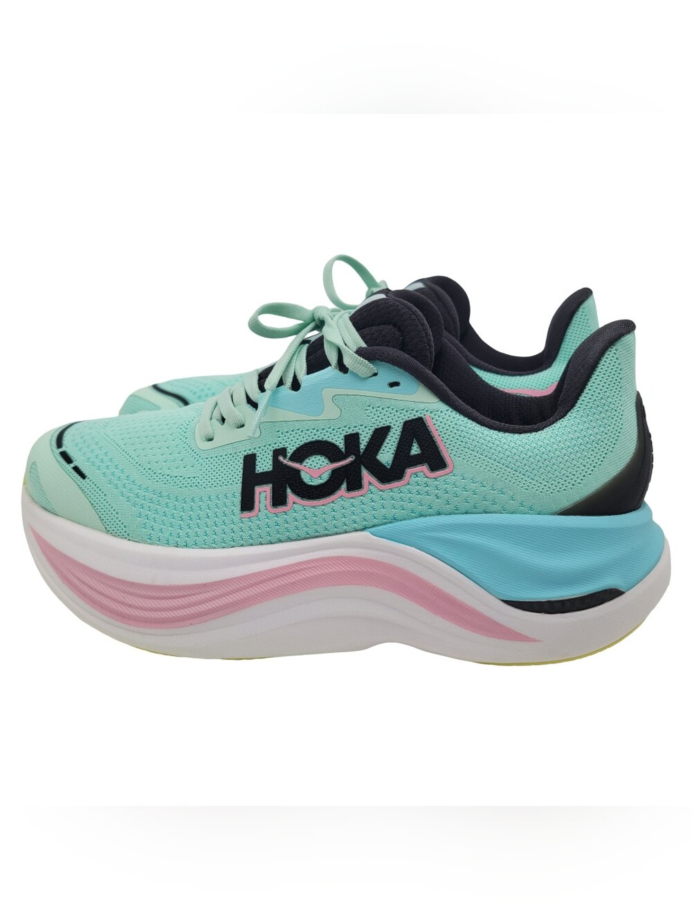 Hoka Women's Skyward X Running Shoes Mint Fluorite Blue Spark Size 8B - Picture 3 of 11